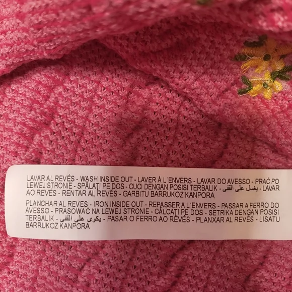 ZARA Floral Embroidery Cable Knit Mini Tank Dress - Picture 8 of 9